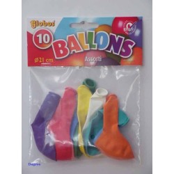 Globos ballonnen Ø21cm diverse kleuren mix zak a 10 stuks