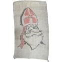 Sac Sinterklaas sac en jute 80x50cm avec impression