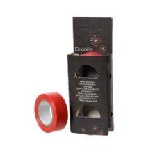 Decoris kerst raamtape rood 1,9cmx1000cm pak a 2 stuks