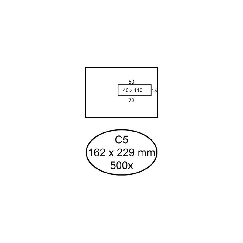 Magasin env C5 VR40 blanc 162x229mm 50pcs