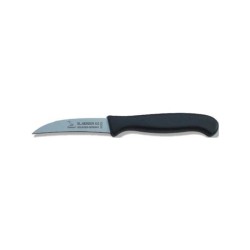 Couteau d'office H.Herder avec manche en plastique noir et lame courbée en acier inoxydable carte de 10 pièces