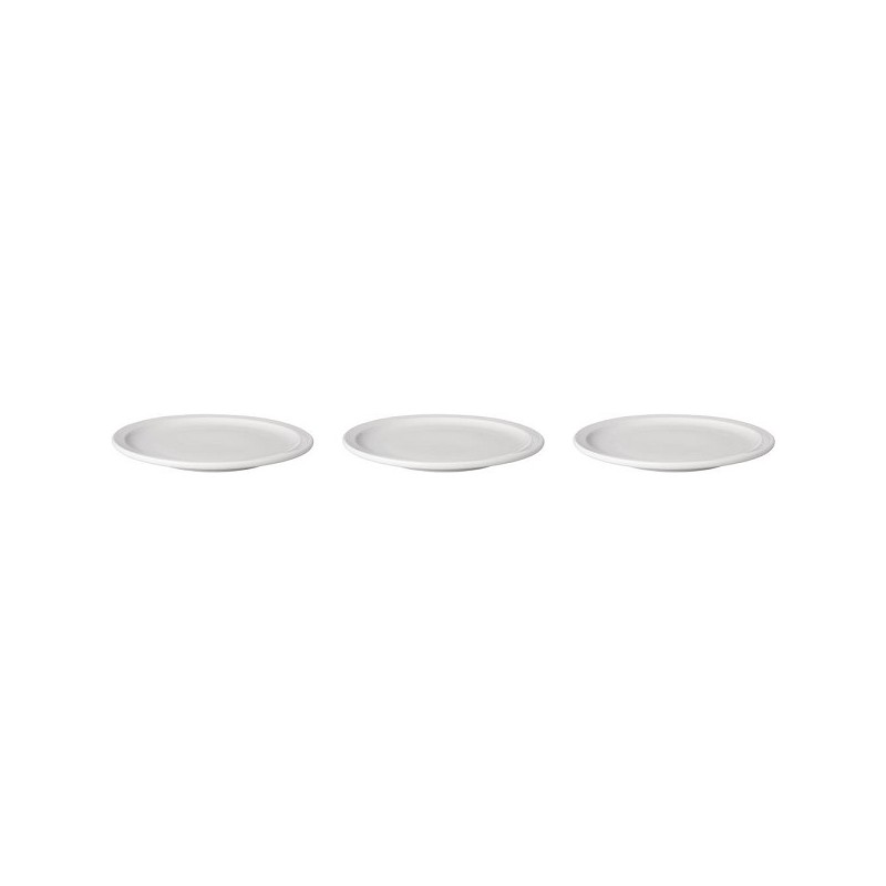 Mammoet Assiette bord étroit Budgetline porcelaine blanche 24cm (lot de 3)