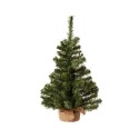 Everlands Mini kunstkerstboom in jute zak 60cm groen