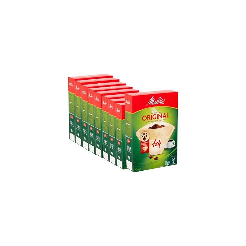 Melitta koffiefilters 1x4 80 stuks.  Verpakking van 9 dozen (9 dozen a 80 stuks)