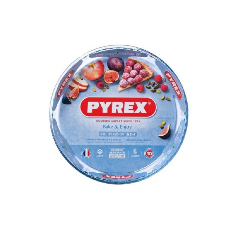 Pyrex BAKE & ENJOY vlaaivorm glas 1,1L 25x25 cm 3-4 personen