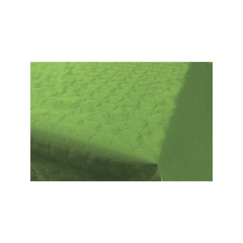 Damast tafelkleed papierROL 118cmx8m licht groen