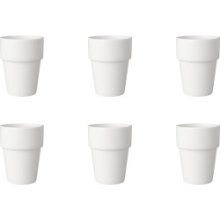 Mammoet Tasse à Lait Budgetline porcelaine 190ml blanc (lot de 6) dia7.5xh10