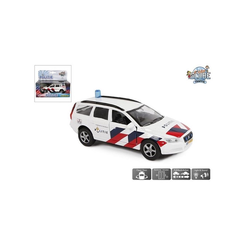 Kids Globe police Volvo V70 NL moulé sous pression pb lumière sonore 12cm