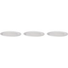 Mammoet Assiette bord étroit bugetline porcelaine blanche 26 cm (lot de 3)