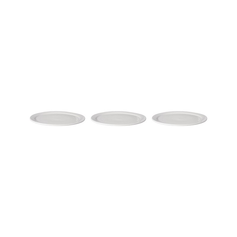 Mammoet Assiette bord étroit bugetline porcelaine blanche 26 cm (lot de 3)