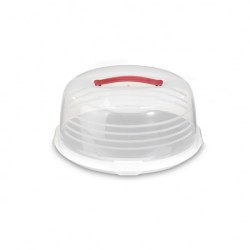 Boîte à gâteaux Curver ronde blanc/transparent 35x35xH15