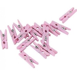 Mini pinces pack de 24 pièces rose