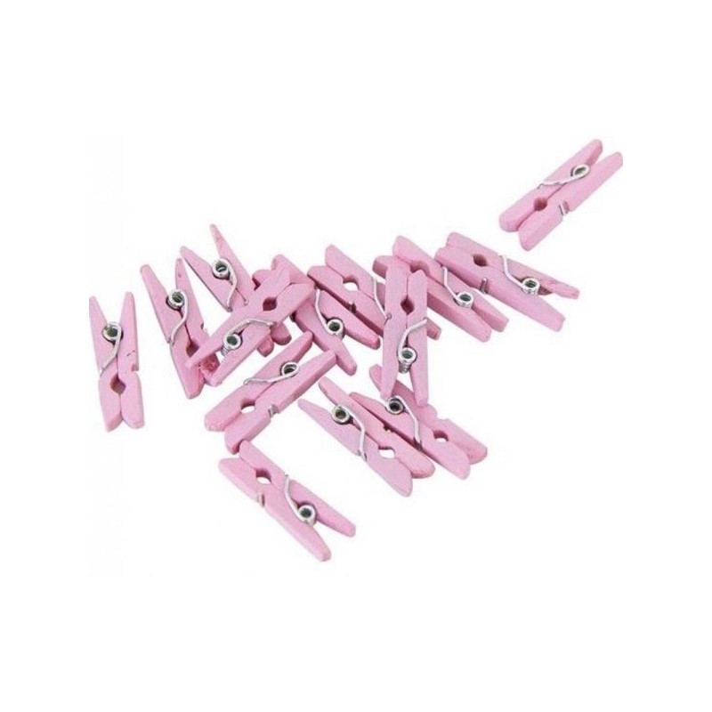 Miniknijpers pakje a 24 stuks roze