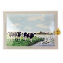 Wiebe van der Zee Plateau Vaches au bord de l'eau 41 x 29 cm mélamine