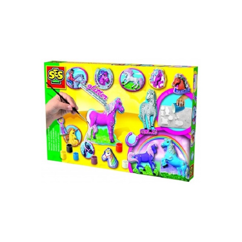 Ses gieten en schilderen paarden
