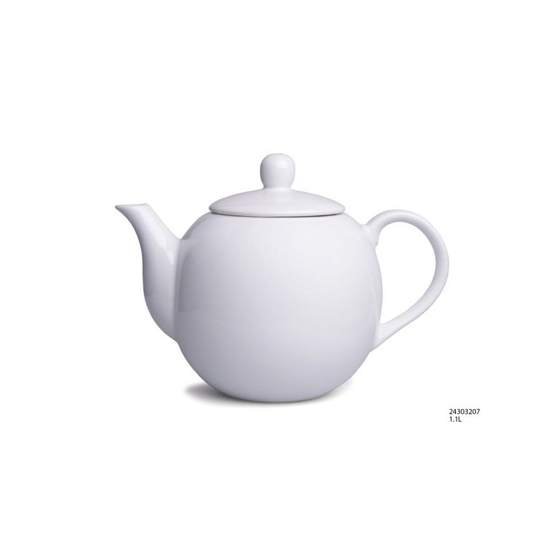 Théière blanche 1,1 l en porcelaine