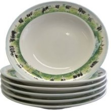 Wiebe van der Zee Rural Plate Deep, Boîte de 6 pièces Ø23cm en porcelaine