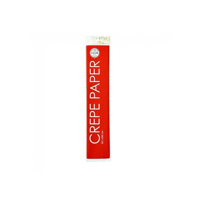 Papier crépon 50x250cm rouge pack de 12 rouleaux