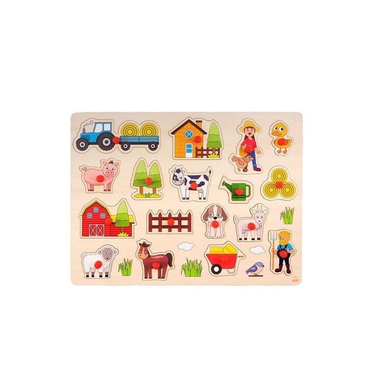 Puzzle ferme en bois 40x30 cm