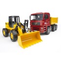 Bruder Man Kiepwagen met bulldozer