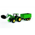 Tracteur Bruder John Deere 7930 avec chargeur frontal et remorque