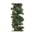 Guirlande de Noël impériale 270x25cm verte avec 50xLED lumière blanc chaud sur piles avec minuterie PVC