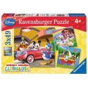 Ravensburger puzzel Disney Mickey Mouse - Drie puzzels - 49 stukjes - kinderpuzzel