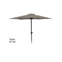 Parasol 3 mètres avec mécanisme rotatif Taupe