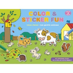 Jeux de couleurs et de stickers - Animaux doux (à partir de 3 ans)