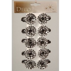 Decoris Kerstboomkaarsjes houders met knijper 5x3.5cm zilver