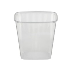 Gobelets d'emballage 500 ml avec couvercle transparent, 10 pièces