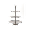 Etagere 3-laags rvs 36.5cm
Diameter borden is 25cm, 20.5cm en 16cm