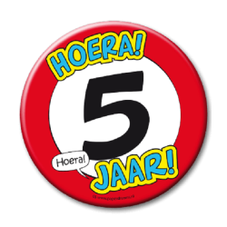 Button XL - 5 jaar