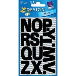 Etiquette lettre A à Z Z-design Home noir lot de 10 paquets