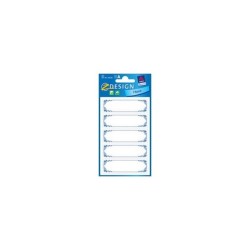 Huishoudetiket Z-design Home blauw gekaderd 12 stickers per pak, Bundel a 10 pakjes