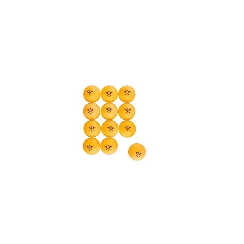 Balles de tennis de table 3 étoiles 40mm 12 pièces orange