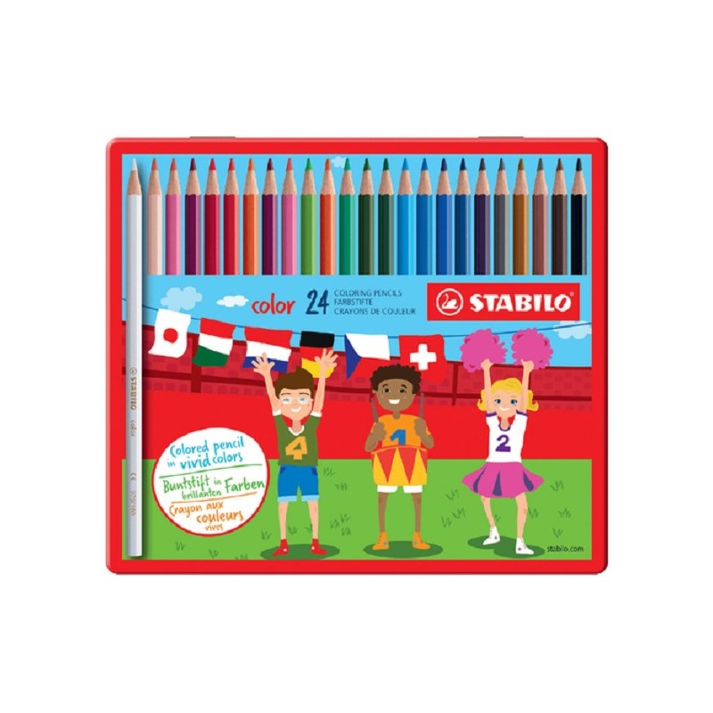 Crayon de couleur Stabilo 979 24 pcs dans un étui en métal