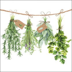 Ambiente Serviettes Herbes Fraîches 25cm 20 pcs