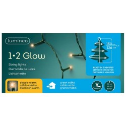 Lumineo kerstboomverlichting 1-2 glow 150cm 126 LED lampjes classic warm wit