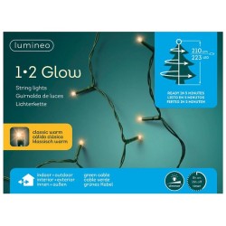 Lumineo kerstboomverlichting 1-2 glow 210cm 223 LED lampjes classic warm wit