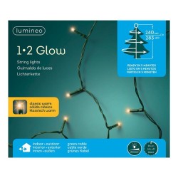 Lumineo éclairage de sapin de Noël 1-2 lueurs pour sapin de 240 cm 283 lumières LED blanc chaud classique
