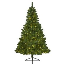 Everlands Kunstkerstboom Imperial Pine 180cm hoog VERLICHT met 260 geintegreerde warmwitte LED lampjes