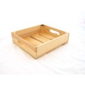 Kistje hout rechthoekig met greep 29x26x7cm