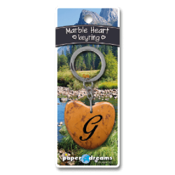 Porte-clés coeur marbre - G