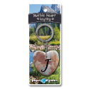 Marmer sleutelhanger hart  - J