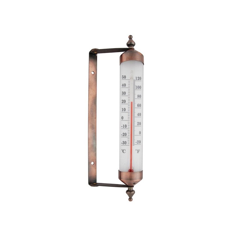 Esschert Design Kozijnthermometer 8x5x25cm staal