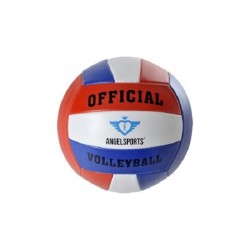 Ballon de volley en PVC, rouge/bleu/blanc, cousu machine, taille 5