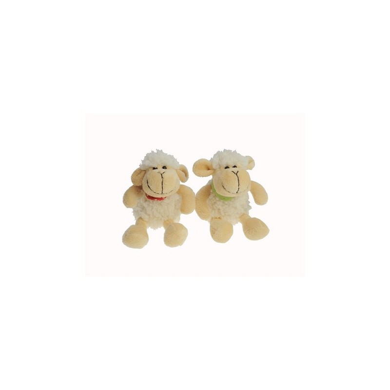 Peluche mouton toute douce 12cm avec porte-clés. disponible en deux versions différentes garçon ou fille