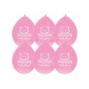 Ballons Bébé Fille Rose 30cm 6pcs