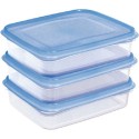 Sunware Club Cuisine Coffret congélateur 0,7 litres transparent/bleu lot de 3 pièces 17,5x14x4,4cm